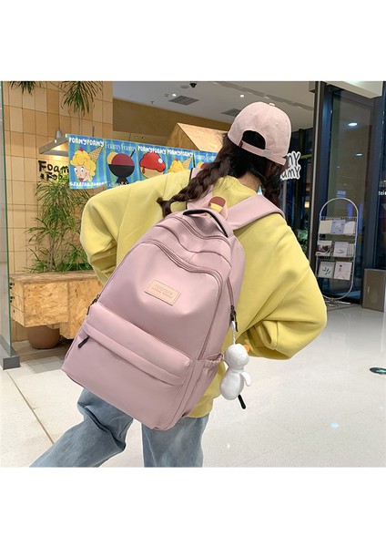 Kadınlar Için Sırt Çantası 2024 Yeni Stil Orta Okul Kız Kız Büyük Kapasiteli Lise Çantası Kolej Kız Basit Sırt Çantası (Yurt Dışından) fiyatları