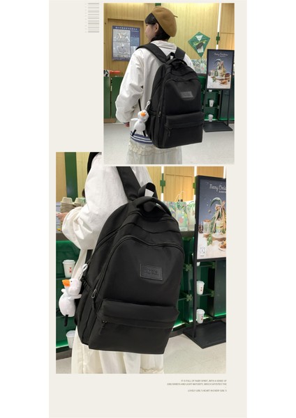 Kadınlar Için Sırt Çantası 2024 Yeni Stil Orta Okul Kız Kız Büyük Kapasiteli Lise Çantası Kolej Kız Basit Sırt Çantası (Yurt Dışından) fırsatları