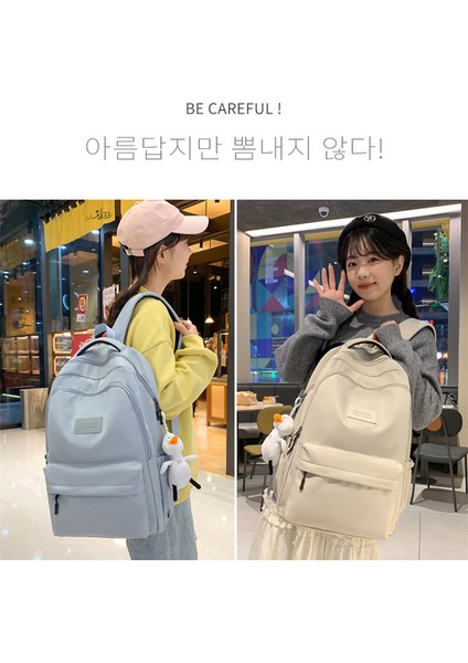 Kadınlar Için Sırt Çantası 2024 Yeni Stil Orta Okul Kız Kız Büyük Kapasiteli Lise Çantası Kolej Kız Basit Sırt Çantası (Yurt Dışından) indirimleri