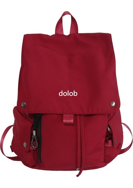 Düz Renk Orta Okul ve Lise Üniversite Öğrencisi Okul Çantaları Büyük Kapasiteli Seyahat Çift Sırt Çantası Sokak Tarzı Kolej Tarzı Sırt Çantası Kore (Yurt Dışından)