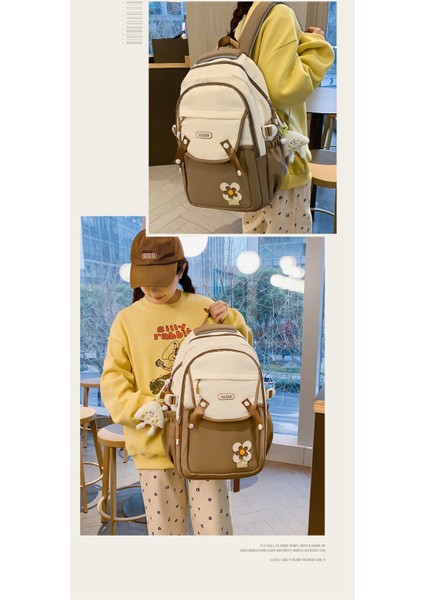 2024 Yeni Büyük Kapasiteli Okul Çantası Orta ve Lise Öğrenci Sırt Çantası Kadın Çok Yönlü Bilgisayar Sırt Çantası (Yurt Dışından) fiyatları