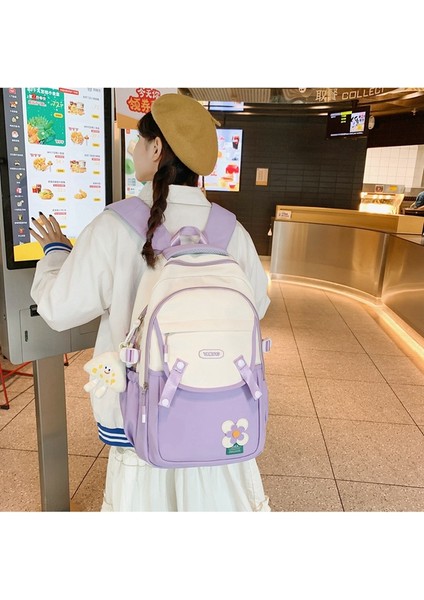 2024 Yeni Büyük Kapasiteli Okul Çantası Orta ve Lise Öğrenci Sırt Çantası Kadın Çok Yönlü Bilgisayar Sırt Çantası (Yurt Dışından) modelleri