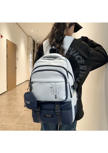 Ortaokul Kızları Için Okul Çantası, Büyük Kapasiteli, Renk Uyumlu Sırt Çantası, Yeni Moda, Havalı ve Çok Yönlü Seyahat Sırt Çantası (Yurt Dışından) fırsatları