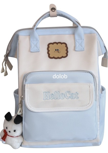 2024 Sırt Çantası Kadın Ins Trend Japon Harajuku Tarzı Kişiselleştirilmiş Kontrast Renk Öğrenci Okul Çantası Rahat Basit Sırt Çantası (Yurt Dışından)