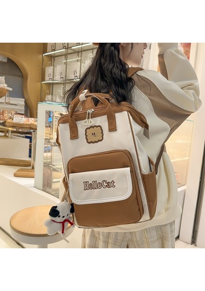 2024 Sırt Çantası Kadın Ins Trend Japon Harajuku Tarzı Kişiselleştirilmiş Kontrast Renk Öğrenci Okul Çantası Rahat Basit Sırt Çantası (Yurt Dışından) indirimleri