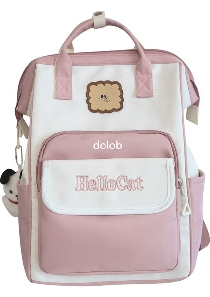 2024 Sırt Çantası Kadın Ins Trend Japon Harajuku Tarzı Kişiselleştirilmiş Kontrast Renk Öğrenci Okul Çantası Rahat Basit Sırt Çantası (Yurt Dışından)