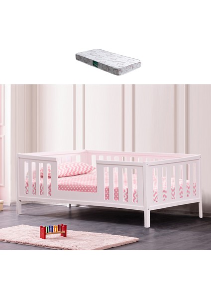 Montessori Yatak, Berlin MDF Montessori Karyola - Pembe + 1 Adet Comfort Yatak