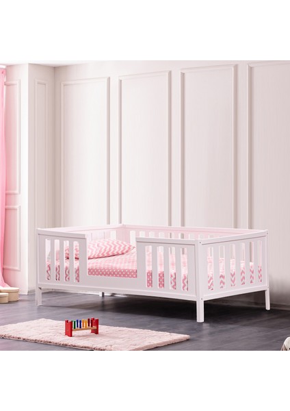 Montessori Yatak, Berlin MDF Montessori Karyola - Pembe + 1 Adet Comfort Yatak