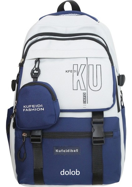 Schoolbag Kadın Ortaokul Öğrencisi Büyük Kapasiteli Sırt Çantası Yeni Japon Tarzı Ins Modaya Uygun Serin Çok Yönlü Seyahat Sırt Çantası (Yurt Dışından)