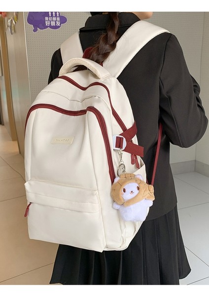 24 Yeni Basit Çiftler Çok Yönlü Kampüs Tarzı Sırt Çantaları Güzel Görünümlü Hafif Büyük Kapasiteli Sırt Çantaları (Yurt Dışından) fırsatları