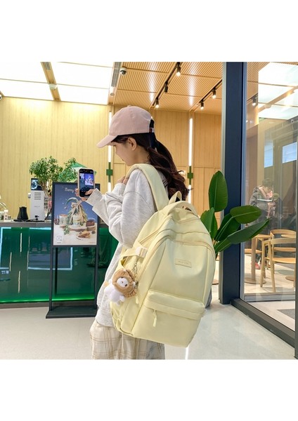 24 Yeni Basit Çiftler Çok Yönlü Kampüs Tarzı Sırt Çantaları Güzel Görünümlü Hafif Büyük Kapasiteli Sırt Çantaları (Yurt Dışından) indirimleri