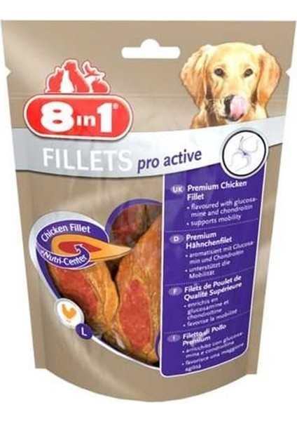 Poch Fillets Pro Active Glikozamin Katkılı Köpek Ödülü 80Gr