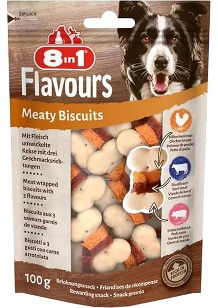 Flavours Meaty Biscuits Köpek Ödülü 100 Gr