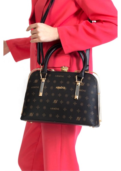 339 Kadın Omuz Çantası Siyah Baskılı fiyatları