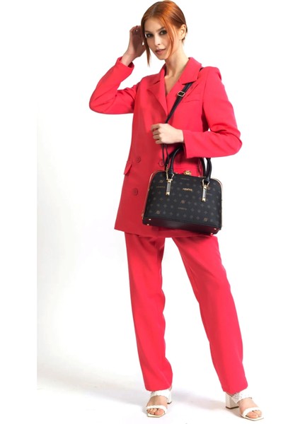 339 Kadın Omuz Çantası Siyah Baskılı fırsatları