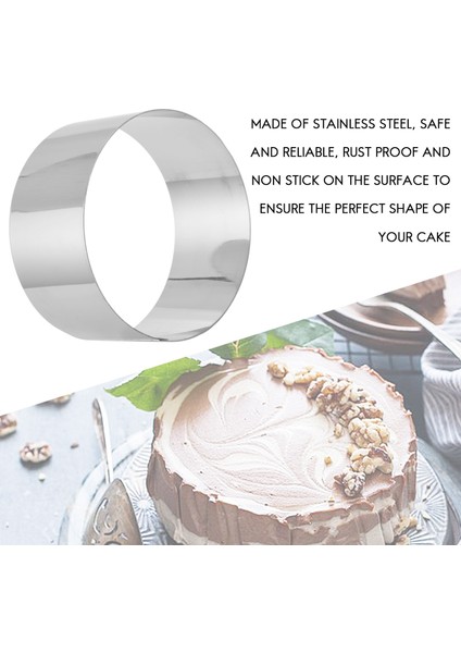 Adet Pişirme Halkası Seti, Paslanmaz Çelik Kek Kalıbı, Basın Kapaklı Pişirme Kalıbı, Pişirme Crumpets/mus/tatlılar Için, (Yurt Dışından) fırsatları