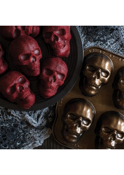 Ware Cadılar Bayramı Pişirme Takımı, Perili Kafatası Kek Tavası, Bronz, (Yurt Dışından) fırsatları