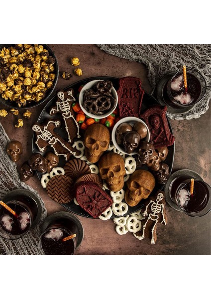 Ware Cadılar Bayramı Pişirme Takımı, Perili Kafatası Kek Tavası, Bronz, (Yurt Dışından) indirimleri