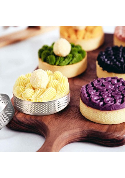 8 Adet Paslanmaz Çelik Tart Halkası, Isıya Dayanıklı Delikli Kek Mus Halkası Yuvarlak Çift Haddelenmiş Tart Halkası Metal Kalıp 8 Cm, (Yurt Dışından) fiyatları