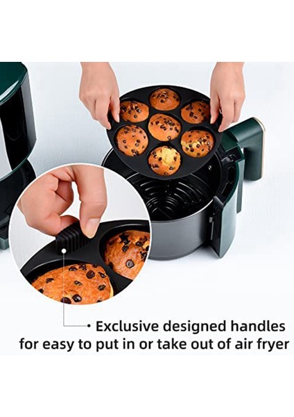 Hava Fritözü, Fırın, Pot Için Silikon Muffin Tavası 8.4ınch Yeniden Kullanılabilir Ücretsiz Silikon Pişirme 2 Paket, (Yurt Dışından) fiyatları
