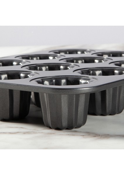 12-Cavity Canele Kalıp Kek Tava Yapışmaz Canele Muffin Bakeware Cupcake Tava Fırın Pişirme Puding, (Yurt Dışından) fırsatları
