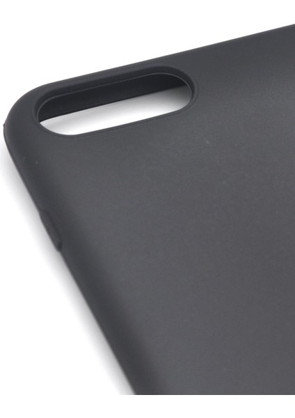 iPhone 7 Plus / 8 Plus Uyumlu Düz Renk Esnek Yumuşak Silikon Kılıf Rubber Siyah