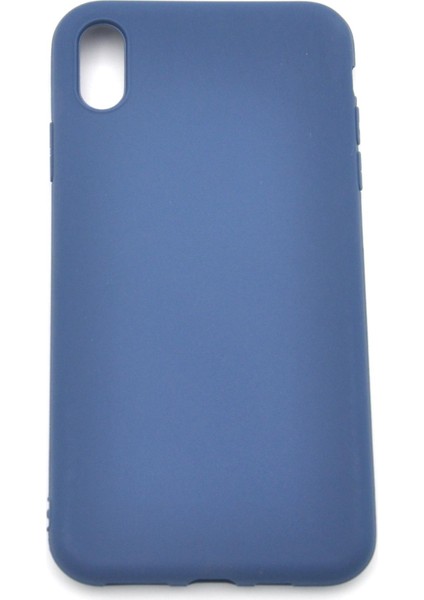 iPhone Xs Max Uyumlu Düz Renk Esnek Yumuşak Silikon Kılıf Rubber Indigo Mavi fiyatları