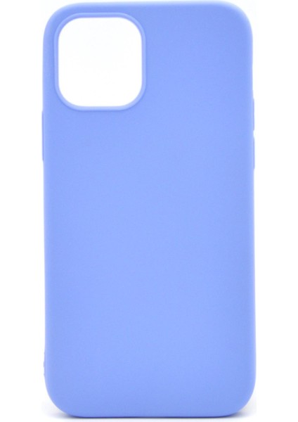 iPhone 11 Pro Uyumlu Düz Renk Esnek Yumuşak Silikon Kılıf Rubber Açık Mor