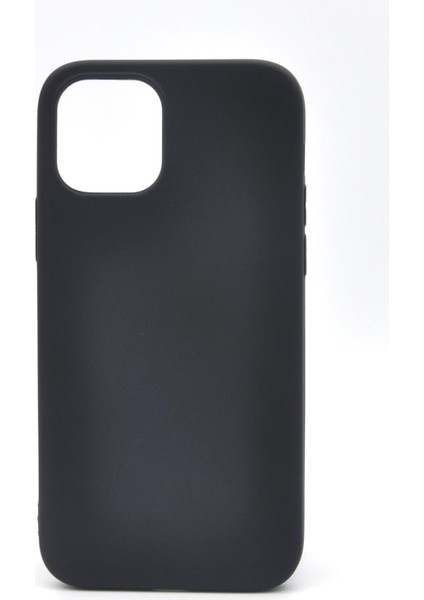 iPhone 11 Pro Max Uyumlu Düz Renk Esnek Yumuşak Silikon Kılıf Rubber Siyah