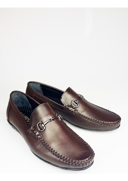Ritchie Deri Kahverengi Rahat Erkek Günlük Loafer Ayakkabı