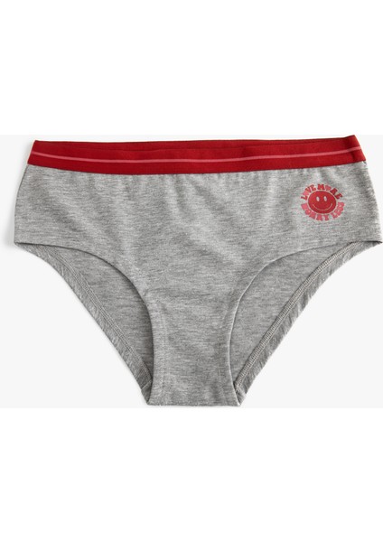 Hipster Yüksek Bel Külot Baskılı