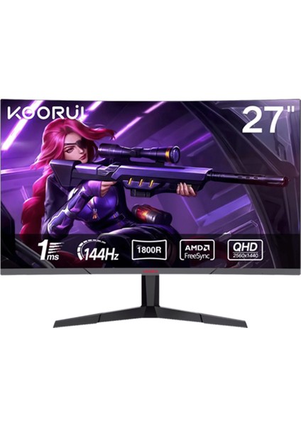 27" 27E6QC 27" 144Hz 1ms Va Qhd (Hdmı, Displayport) Curved Monitör