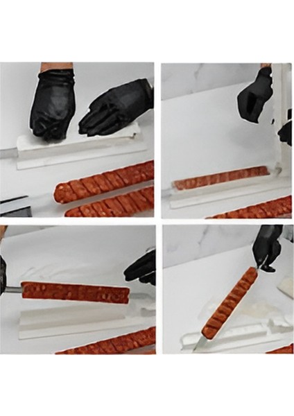 Tek Sıralı Kebap Makinesi Barbekü Et Şiş Makinesi Kebap Basın Makinesi Yeniden Kullanılabilir Barbekü Şiş Makinesi Kebap - Beyaz, (Yurt Dışından)