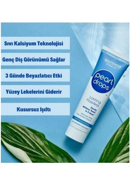 2 Adet - Pearl Drops Lastıng-Sıvı Kalsiyum ile Anti-Age Özellikli, Leke Çıkarıcı,Beyazlatıcı 3 Günde Etkili Diş Macunu 75ml.