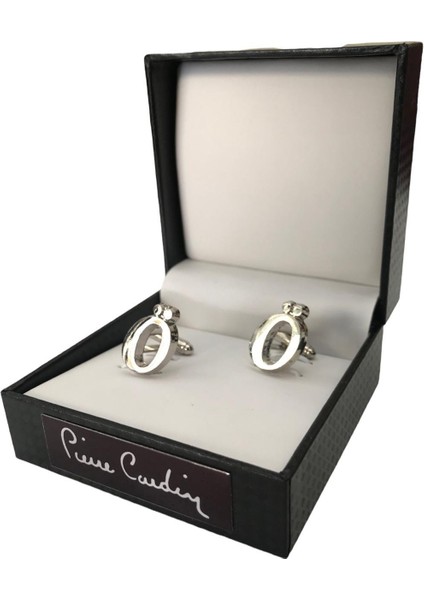 Gümüş Rengi Ö Harfi Kol Düğmesi