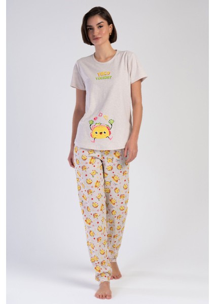 Kadın Kısa Kol Pijama Takım , 311230