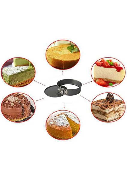 Çıkarılabilir Tabanlı Yuvarlak Kek Teneke Pişirme Kalıbı ile Yuvarlak Sızdırmaz Pişirme Kek Tavası (7 Inç), (Yurt Dışından) modelleri