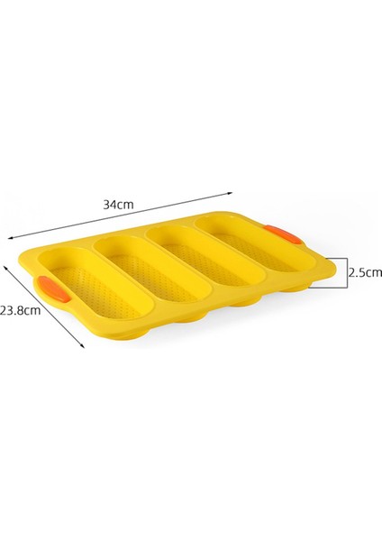 Silikon Somun Tava Fırın Tepsisi Fransız Baget/sosisli Sandviç Çöreği, Yapışmaz ve Kolay Temizlenebilir ve Isıya Dayanıklı, Sarı, (Yurt Dışından) indirimleri