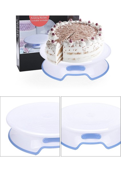 Olmayan Kenar ve Kilit ile Pişirme Kek Döner Tabla Aracı Doğum Günü Pastası Için Montaj Masası Döner Tabla Ev Pişirme Aracı, (Yurt Dışından) fiyatları