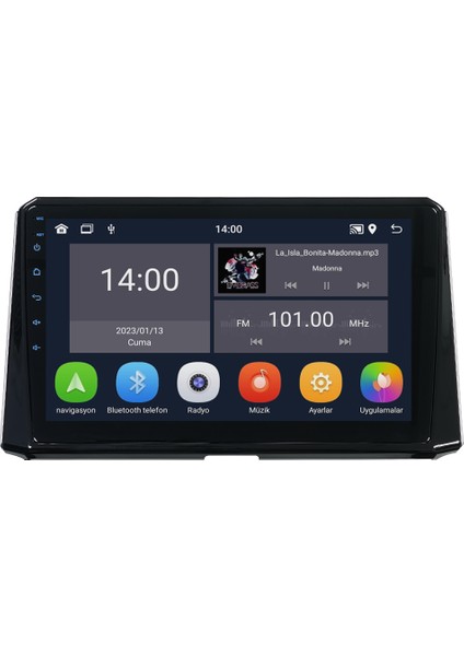 Toyota Corolla (2019-2022) Android 14 Multimedya Carplay 10 Inch 4 GB Ram / 64 GB Hafıza CRV-4552XD