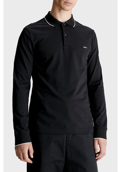 Regular Fit Uzun Kollu Polo Yaka T Shirt K10K112753BEH Erkek Polo Yaka T Shirt K10K112753 Beh
