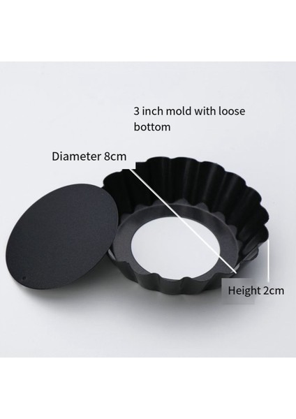 32 Adet 3 Inç Mini Tart Tavalar Yumurta Tart Kalıp Çıkarılabilir Alt Yuvarlak Kiş Tava Mini Pasta Tavaları Bakeware Kalıp, (Yurt Dışından) fiyatları