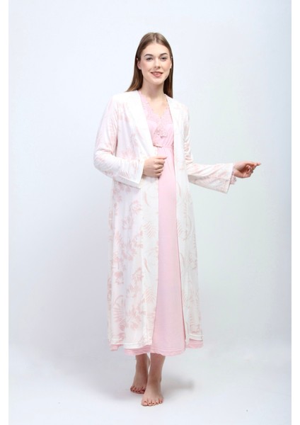 Pembe Sabahlıklı Hamile Lohusa Gecelik Takım fiyatları