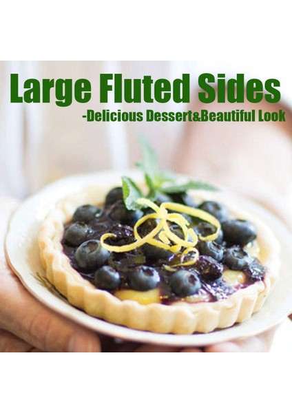 Çıkarılabilir Alt Yuvarlak Yapışmaz Kiş Tava, Ağır Hizmet Tipi Yivli Yan Pasta Tart ile 6 Paket 5 Inç Mini Tart Tavalar, (Yurt Dışından) modelleri