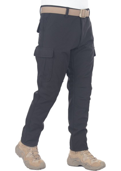 Siyah Rüzgar Geçirmez Softshell Pantolon