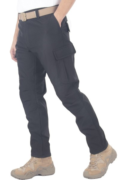Siyah Rüzgar Geçirmez Softshell Pantolon