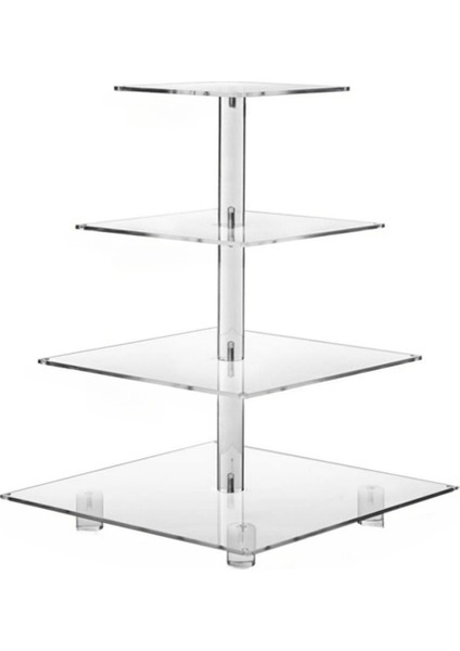 Katmanlı Akrilik Cupcake Standı, Doğum Günü, Bebek Partisi, Çay Partisi ve Düğün Dekoru Için Kare Cupcake Teşhir Standı, (Yurt Dışından) fiyatları