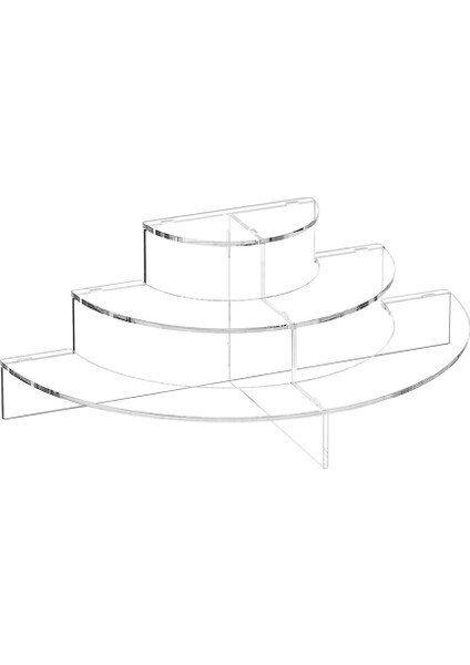 Akrilik Teşhir Standı, Şeffaf Akrilik Ayaklar Yarım Ay Sunucu Cupcake Tatlı Teşhir Veya Koleksiyonlar Için Standı, (Yurt Dışından)