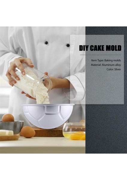 1 Adet 3D Yarım Yuvarlak Top Şekilli Futbol Kek Kalıbı 8 Inç Kalınlaşma Alüminyum Alaşımlı Kalıp Doğum Günü Fırın Tepsisi, (Yurt Dışından) fırsatları