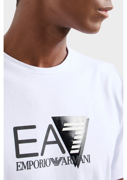 Logolu Pamuk Karışımlı Bisiklet Yaka Regular Fit T Shirt Erkek T Shirt 3DPT36 Pjulz 1100 modelleri